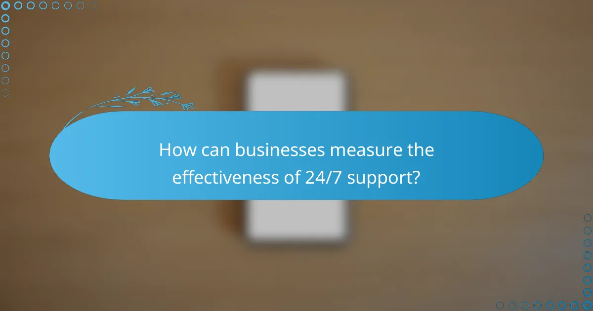 How can businesses measure the effectiveness of 24/7 support?