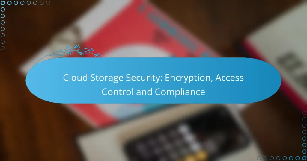 Cloud Storage Security: Encryption, Access Control and Compliance