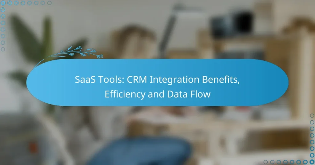 SaaS Tools: CRM Integration Benefits, Efficiency and Data Flow
