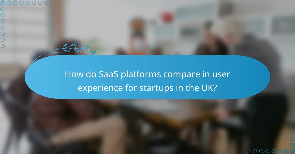 How do SaaS platforms compare in user experience for startups in the UK?