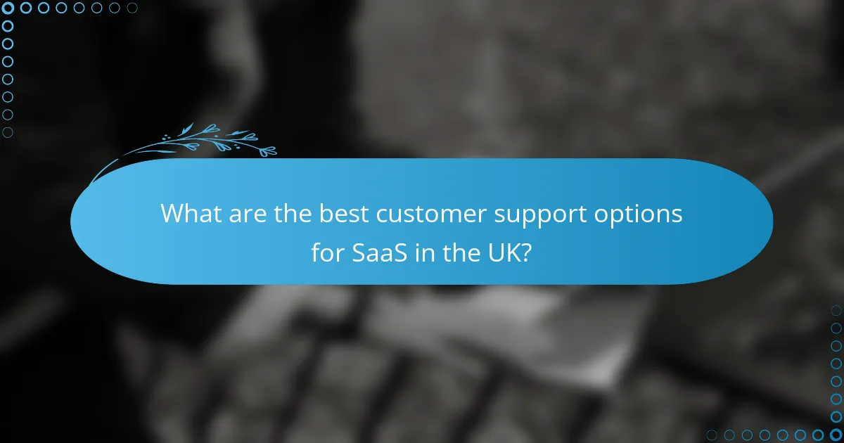 What are the best customer support options for SaaS in the UK?