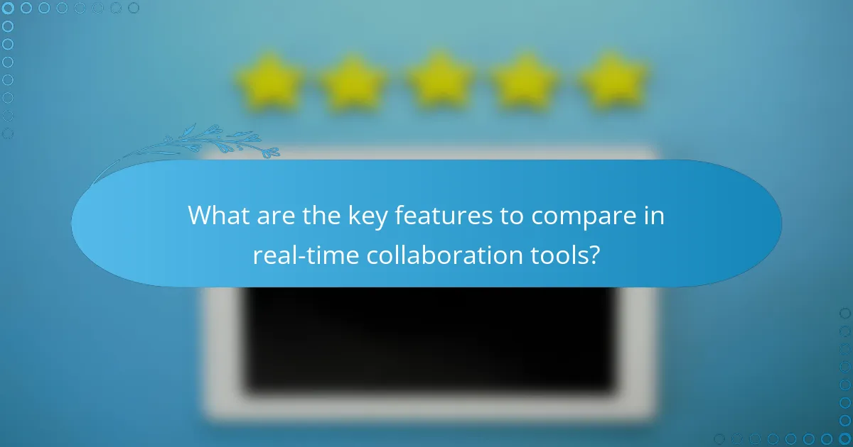 What are the key features to compare in real-time collaboration tools?