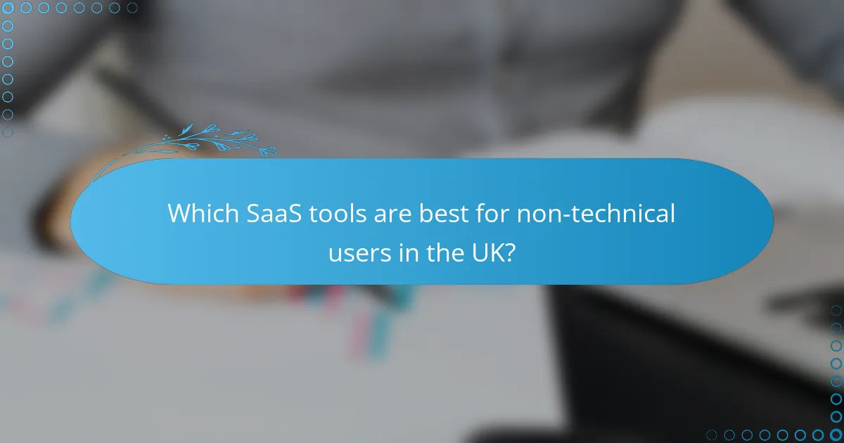 Which SaaS tools are best for non-technical users in the UK?